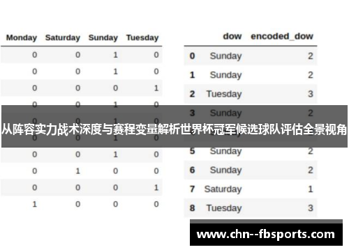 从阵容实力战术深度与赛程变量解析世界杯冠军候选球队评估全景视角